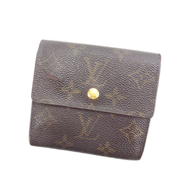 【Fashion Special Fair★24％OFFクーポン】ルイ・ヴィトン LOUIS VUITTON 二つ折り財布 モノグラム ポルトモネビエカルトクレディ ブラウン レディース 中古 ブランド ハイブランド ヴィンテージ