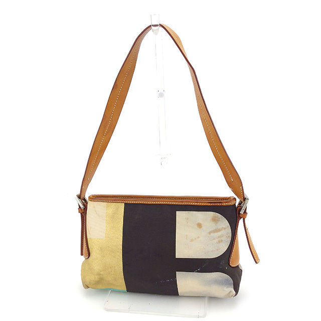 【雨季得SALE★21％OFFクーポン券】バリー BALLY ショルダーバッグ B主題 ベージュ×ゴールド×緑であること系 レディース 中古 ブランド名 ご機嫌ブランド名 ヴィンテージ