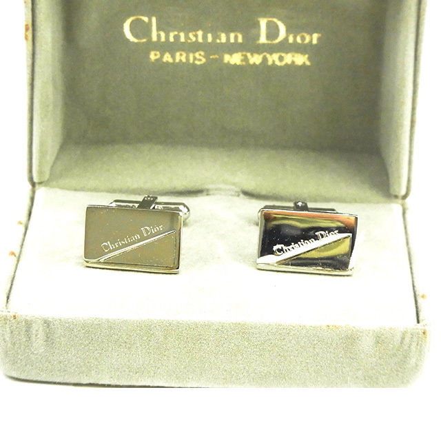 【お買い物マラソン★30％OFFクーポン】ディオール Dior カフス シルバー レディース 中古 ブランド ハイブランド ヴィンテージ