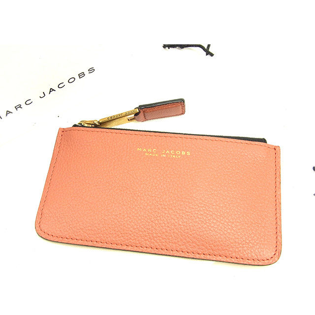 【新生活応援★29％OFFクーポン】マークジェイコブス MARC JACOBS コインケース オレンジ×ゴールド レディース 中古 ブランド ハイブランド ヴィンテージ