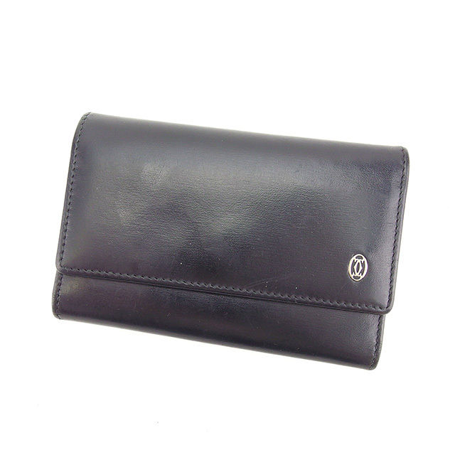 【お買い物マラソン★30％OFFクーポン】カルティエ CARTIER キーケース パシャ ブラック×シルバー レディース 中古 ブランド ハイブランド ヴィンテージ