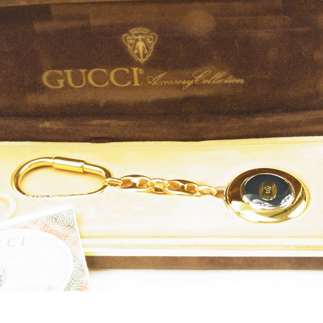 【お買い物マラソン★30％OFFクーポン】グッチ GUCCI キーホルダー インターロッキング ゴールド レディース 中古 ブランド ハイブランド ヴィンテージ