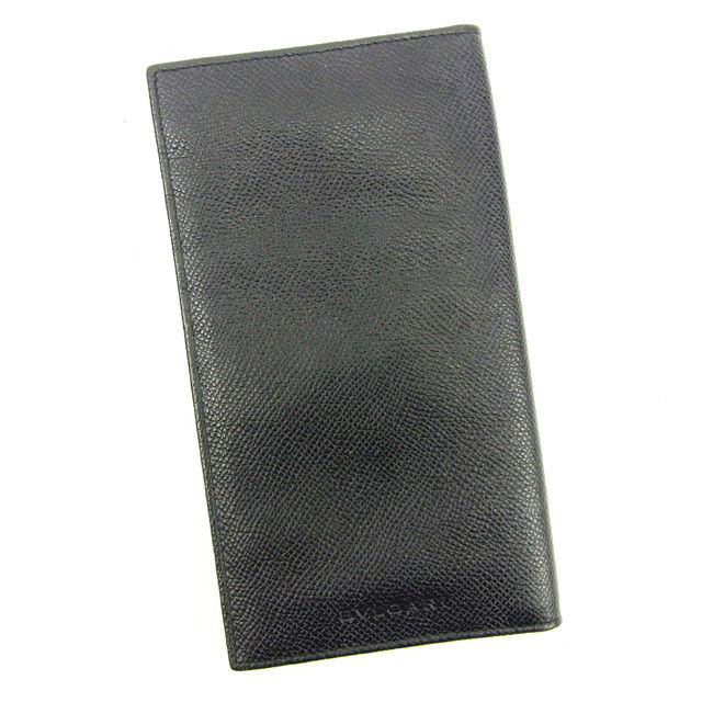【土日BIG SALE★27％OFF引き換え証】ブル小峡谷 BVLGARI 紙入れ 黒いこと レディース 中古 ブランド名 ご機嫌ブランド名 ヴィンテージ