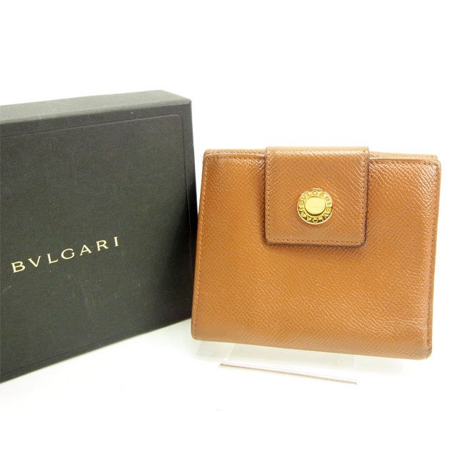 【月代わりの人大売り出し★29％OFFクーポン券】ブル小峡谷 BVLGARI 二つ折り紙入れ ブル小峡谷 ともし火赤銅色 レディース 中古 ブランド名 ご機嫌ブランド名 ヴィンテージ