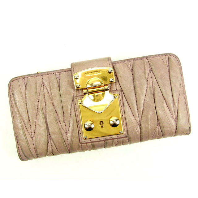楽天市場】miumiu(ミュウミュウ) マテラッセ ビジュー 長財布
