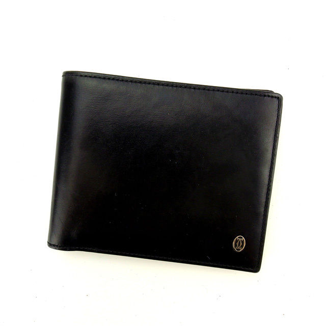 【雨季得SALE★21％OFFクーポン券】カルティエ CARTIER 紙入れ パシャ 黒いこと×しろがね色 レディース 中古 ブランド名 ご機嫌ブランド名 ヴィンテージ