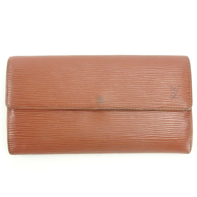 【お買い物マラソン★30%OFFクーポン】ルイ・ヴィトン LOUIS VUITTON 長財布 エピ ポシェットポルトモネクレディ ブラウン レディース 中古 ブランド ハイブランド ヴィンテージ
