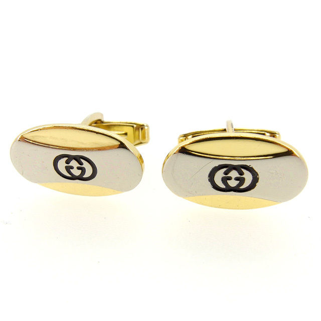 【雨季得SALE★21％OFF引き換え証】グッチ GUCCI 折り返し インターロッキングG ゴールド×しろがね色×黒いこと レディース 中古 ブランド名 御機嫌ブランド名 ヴィンテージ