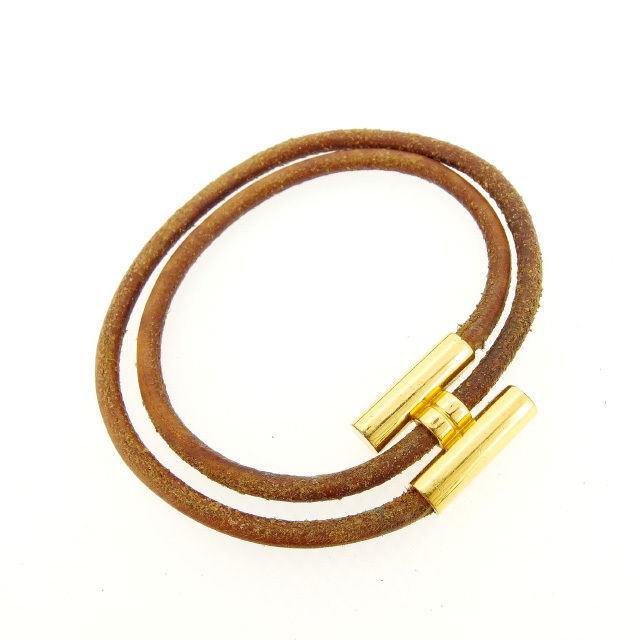 【お買い物マラソン★30％OFFクーポン】エルメス HERMES ブレスレット トゥルニス ブラウン×ゴールド レディース 中古 ブランド ハイブランド ヴィンテージ