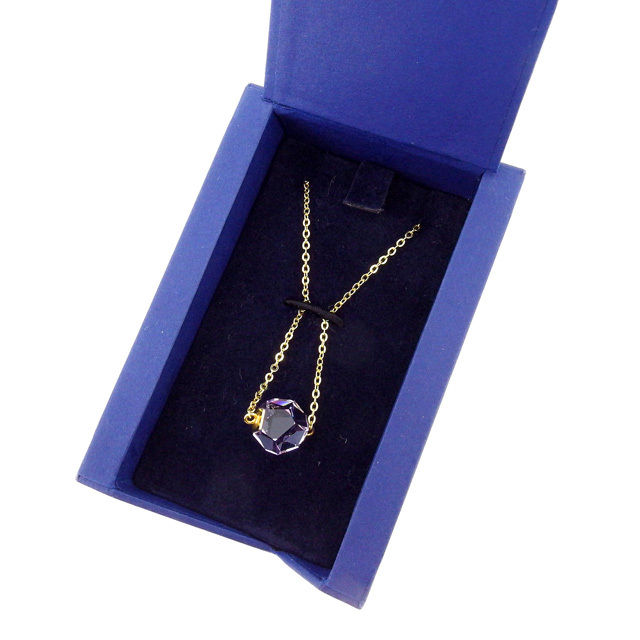 【新生活応援★29％OFFクーポン】スワロフスキー SWAROVSKI ネックレス クリスタル クリアパープル×ゴールド レディース 中古 ブランド ハイブランド ヴィンテージ 9,747円