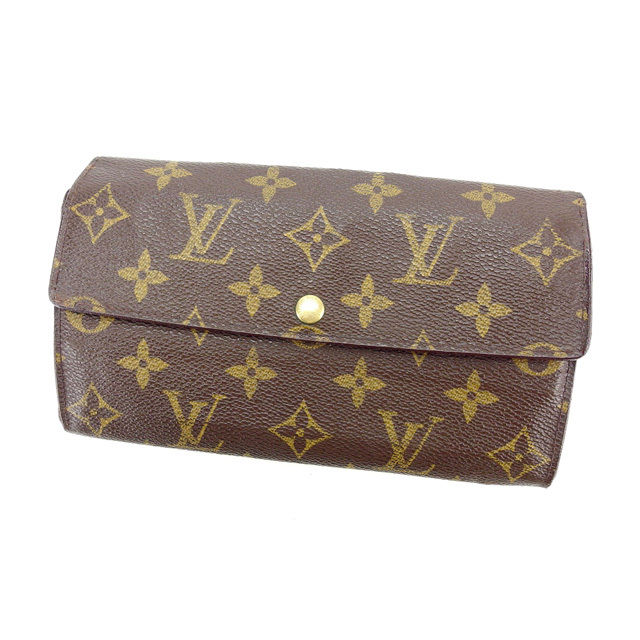 【お買い物マラソン★30％OFFクーポン】ルイ・ヴィトン LOUIS VUITTON 長財布 モノグラム 旧ポルトフォイユサラ ブラウン レディース 中古 ブランド ハイブランド ヴィンテージ