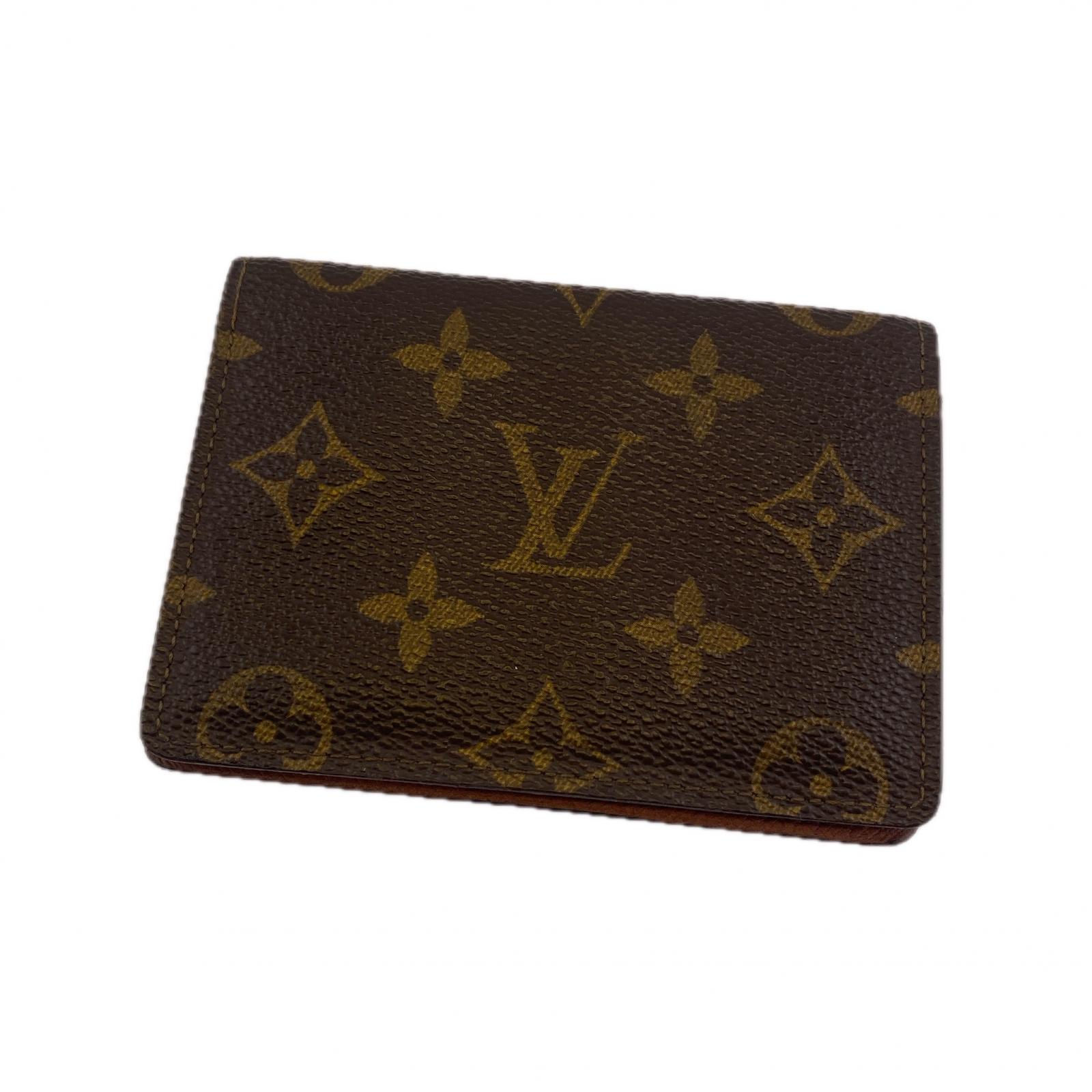 【月入れ替わり大売り出し★29％OFF引き換え証】ルイ・ヴィトン LOUIS VUITTON 通行手形容れもの モノグラム オポルト2カルトヴェルティカル 赤銅色 レディース 中古 ブランド名 ご機嫌ブランド名 ヴィンテージ