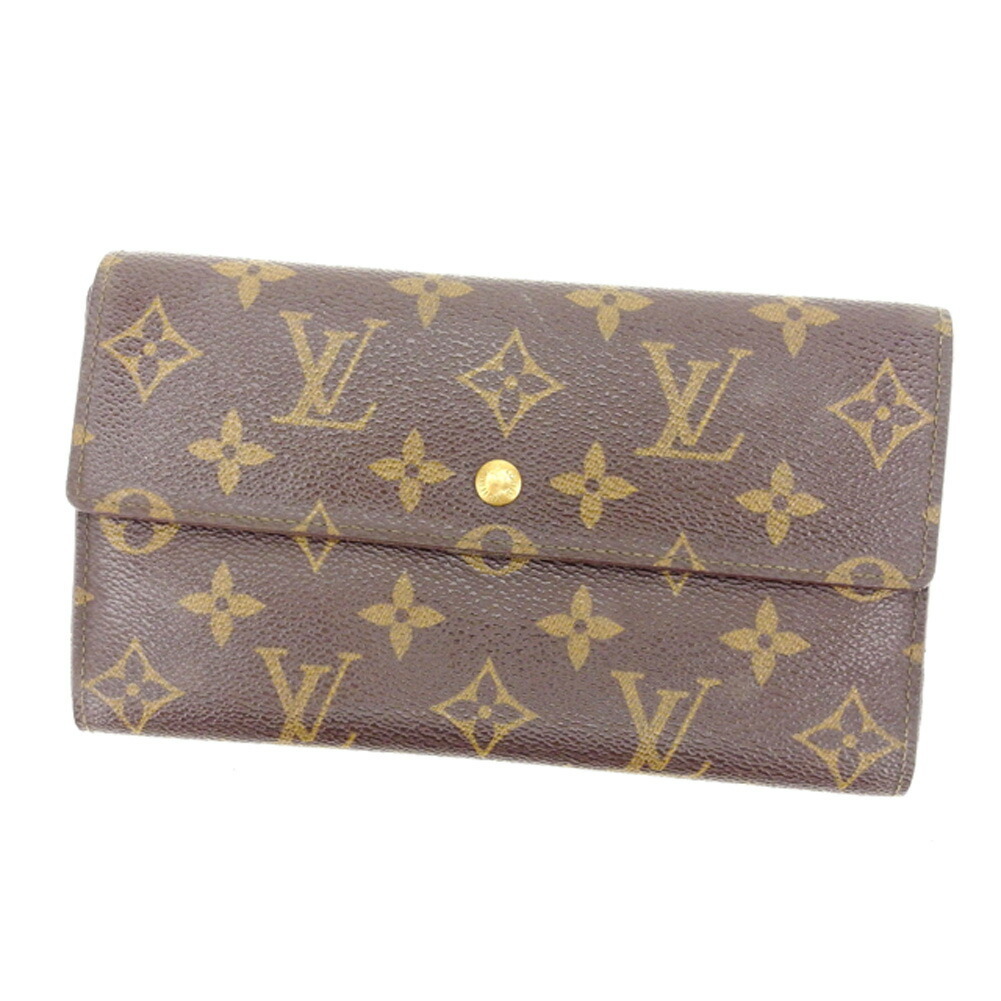 【お買い物マラソン★30％OFFクーポン】ルイ・ヴィトン LOUIS VUITTON 三つ折り財布 モノグラム ポルトトレゾールインターナショナル 14057 レディース 中古 ブランド ハイブランド ヴィンテージ