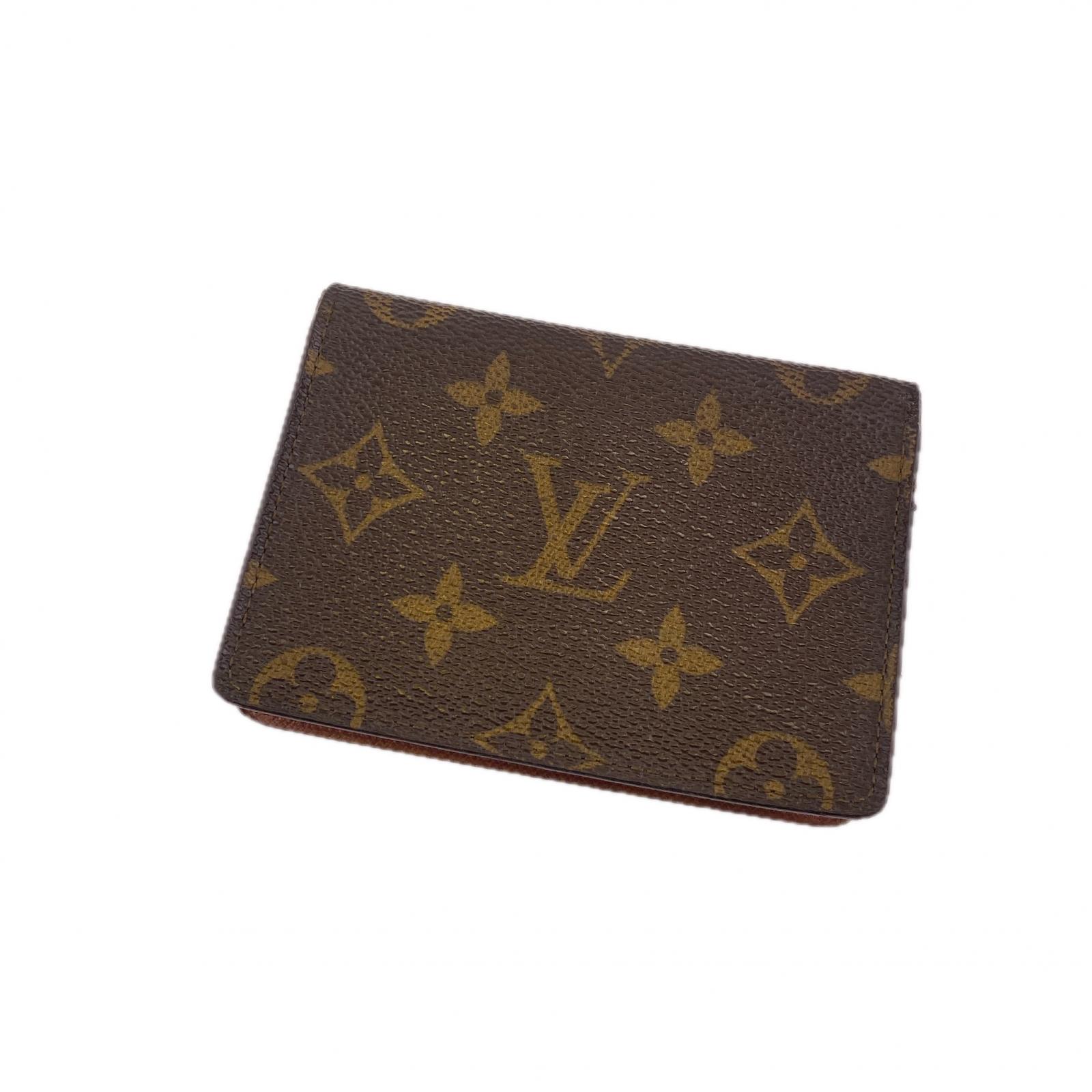【月入れ替わり大売り出し★29％OFF引き換え証】ルイ・ヴィトン LOUIS VUITTON 通行手形容れもの モノグラム オポルト2カルトヴェルティカル 赤銅色 レディース 中古 ブランド名 ご機嫌ブランド名 ヴィンテージ