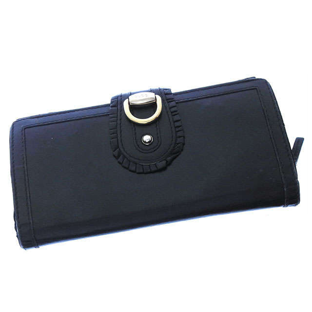 【お買い物マラソン★30％OFFクーポン】グッチ GUCCI 長財布 アビー ブラック×ゴールド レディース 中古 ブランド ハイブランド ヴィンテージ