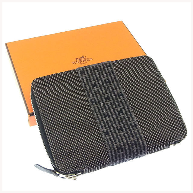 【月代わりの人大売り出し★29％OFFクーポン券】エルメス HERMES 万覚え帳覆いかぶせる 叫びごえ伝達ルート 協議事項 薄墨色×黒いこと レディース 中古 ブランド名 ご機嫌ブランド名 ヴィンテージ