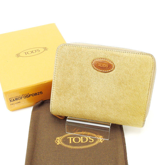 TOD'S ベージュ 二つ折り財布 Woman ベージュ レザー ウォレット XAWDBMAI200UPPPZC806 | Tods