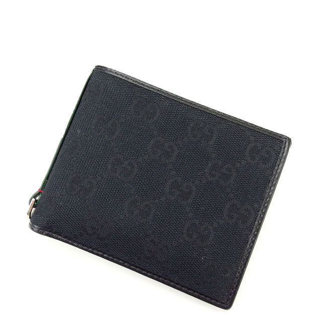【新生活応援★29％OFFクーポン】グッチ GUCCI 札入れ ＧＧキャンバス シェリー ブラック レディース 中古 ブランド ハイブランド ヴィンテージ