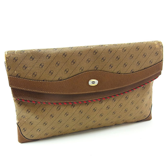 【月末BIG SALE★25％OFFクーポン】グッチ GUCCI セカンドバッグ ダブルG オールドグッチ ベージュ&times;ブラウン系 レディース 中古 ブランド ハイブランド ヴィンテージ｜ブランドデポ
