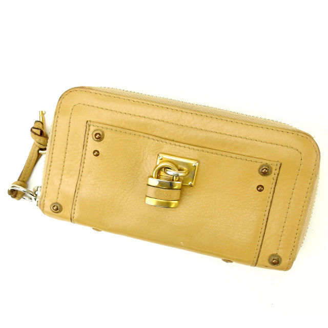 【Fashion Special Fair★24％OFFクーポン】クロエ Chloe 長財布 バティントン ベージュ レディース 中古 ブランド ハイブランド ヴィンテージ 14,051円