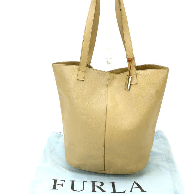 【Fashion Special Fair★24％OFFクーポン】フルラ Furla トートバッグ ベージュ レディース 中古 ブランド ハイブランド ヴィンテージ