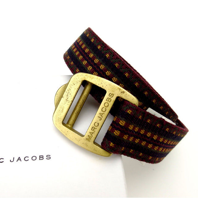【お買い物マラソン★30％OFFクーポン】マークジェイコブス MARC JACOBS ベルト パープル×ボルドー レディース 中古 ブランド ハイブランド ヴィンテージ