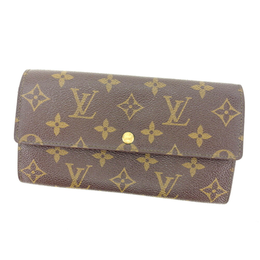 【百貨店SALE★最大限度50％OFF】ルイ・ヴィトン LOUIS VUITTON 長紙入れ モノグラム /ポシェットポルトモネクレディ 赤銅色 レディース 中古 ブランド名 ご機嫌ブランド名 ヴィンテージ