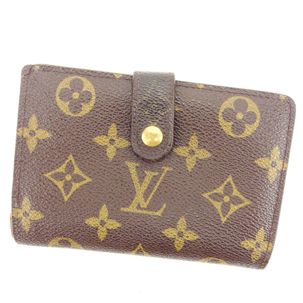 【新生活応援★29％OFFクーポン】ルイ・ヴィトン LOUIS VUITTON 二つ折り財布 モノグラム /ポルトモネ　ビエヴィエノワ ブラウン レディース 中古 ブランド ハイブランド ヴィンテージ