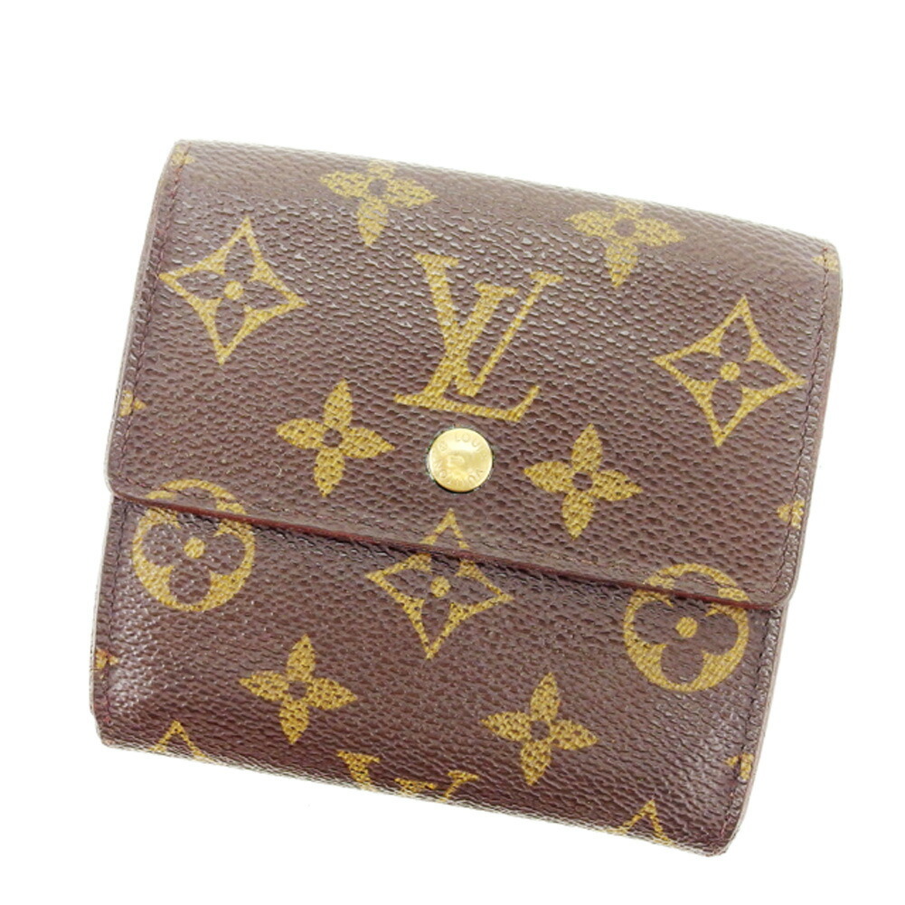 【お買い物マラソン★30％OFFクーポン】ルイ・ヴィトン LOUIS VUITTON 二つ折り財布 モノグラム /ポルトモネビエカルトクレディ ブラウン レディース 中古 ブランド ハイブランド ヴィンテージ