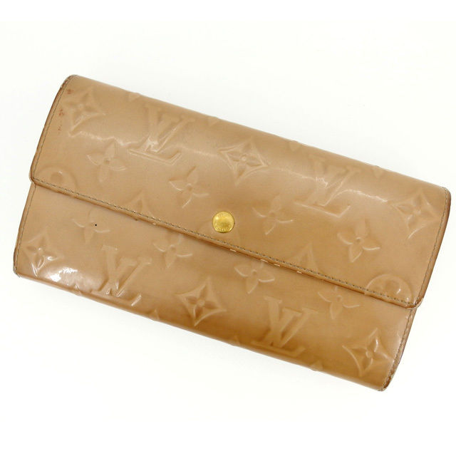 【新生活応援★29％OFFクーポン】ルイ・ヴィトン LOUIS VUITTON 長財布 ヴェルニ /ポシェットポルトモネクレディ ベージュ レディース 中古 ブランド ハイブランド ヴィンテージ 13,259円