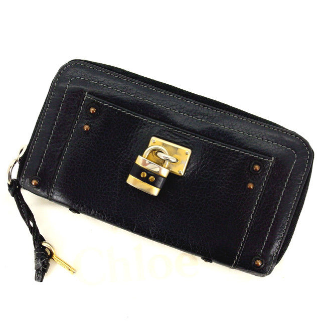 【Fashion Special Fair★24％OFFクーポン】クロエ Chloe 長財布 バティントン ブラック レディース 中古 ブランド ハイブランド ヴィンテージ