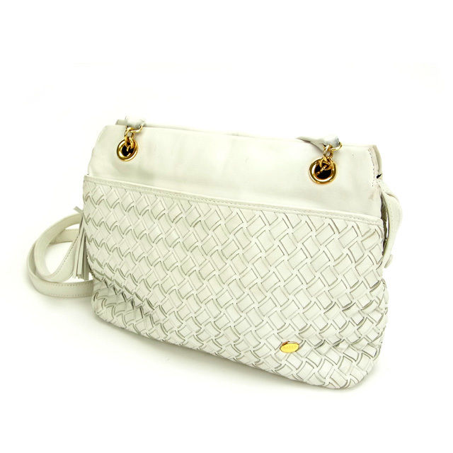 【雨季得SALE★21％OFFクーポン券】バリー BALLY ショルダーバッグ イントレチャート /フリンジ付き添い人 白いこと レディース 中古 ブランド名 ご機嫌ブランド名 ヴィンテージ
