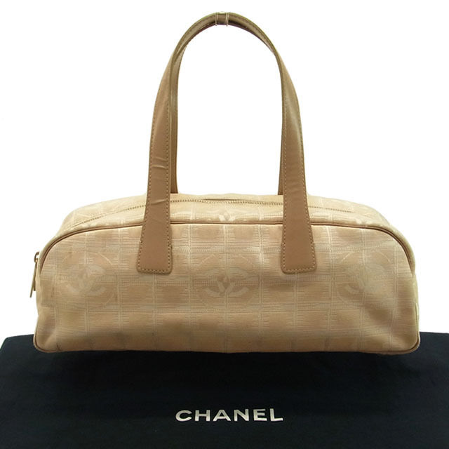 【お買い物マラソン★30％OFFクーポン】シャネル CHANEL ハンドバッグ ココマーク ニュートラベルライン ベージュ系×ゴールド レディース 中古 ブランド ハイブランド ヴィンテージ 39,530円