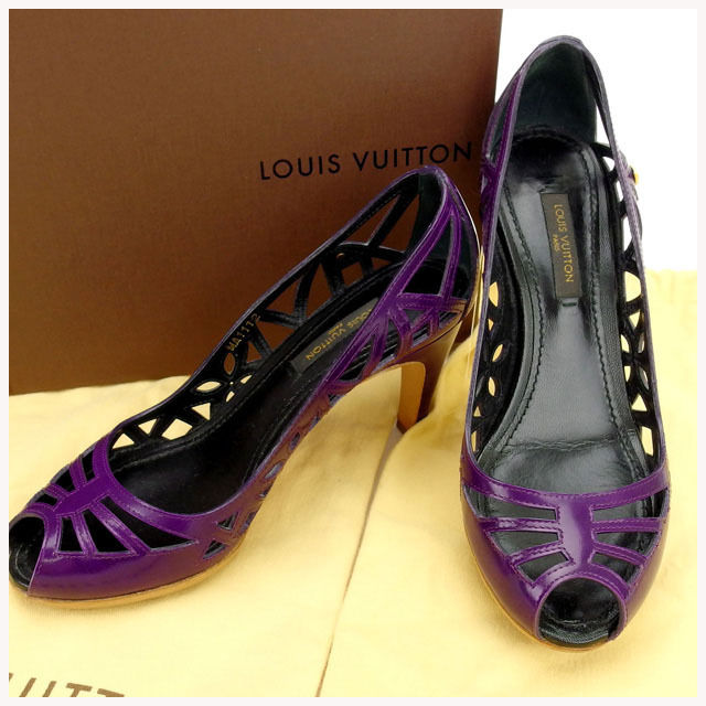 【Fashion Special Fair★29％OFFクーポン】ルイ・ヴィトン LOUIS VUITTON パンプス パープル レディース 中古 ブランド ハイブランド ヴィンテージ