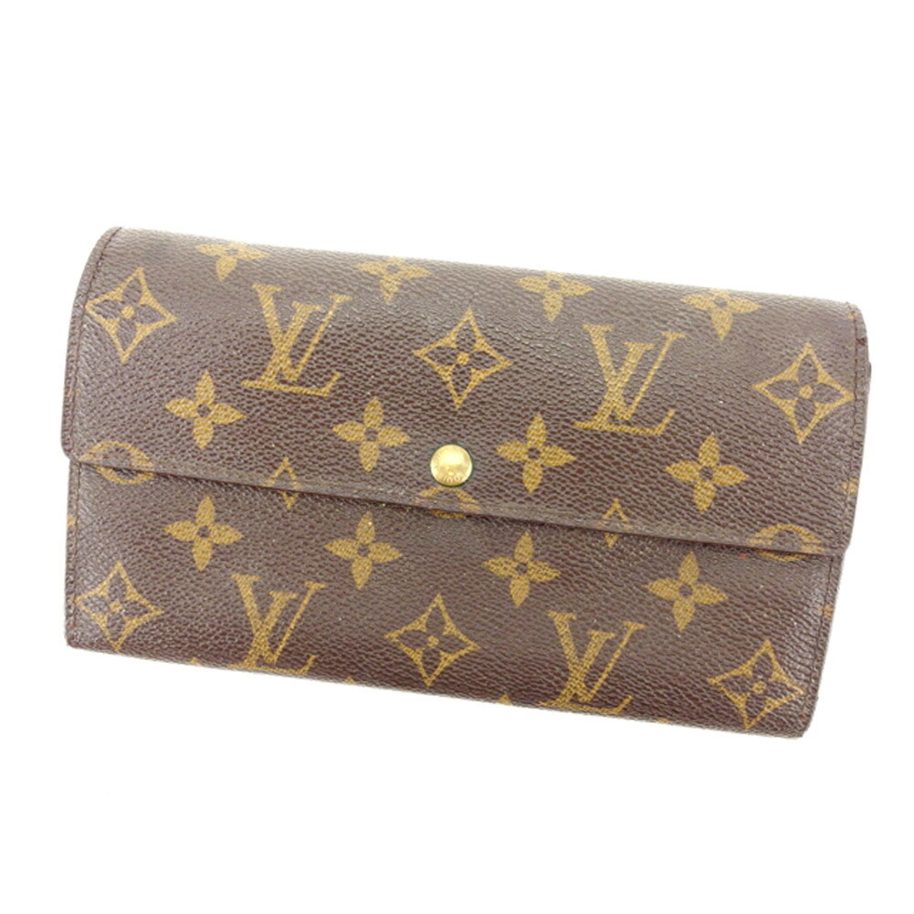 【雨季得SALE★21％OFFクーポン券】ルイ・ヴィトン LOUIS VUITTON 長紙入れ モノグラム /ポシェットポルトモネクレディ 赤銅色 レディース 中古 ブランド名 ご機嫌ブランド名 ヴィンテージ