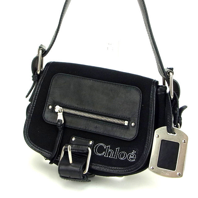 【お買い物マラソン★30％OFFクーポン】クロエ Chloe ショルダーバッグ ブラック レディース 中古 ブランド ハイブランド ヴィンテージ
