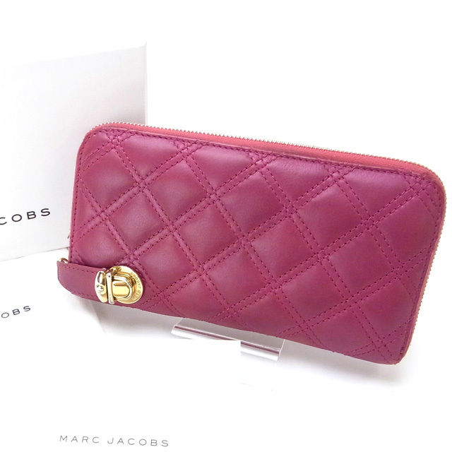 【土日BIG SALE★27％OFF引き換え証】マークジェイコブス MARC JACOBS 長紙入れ さくら色 レディース 中古 ブランド名 ご機嫌ブランド名 ヴィンテージ