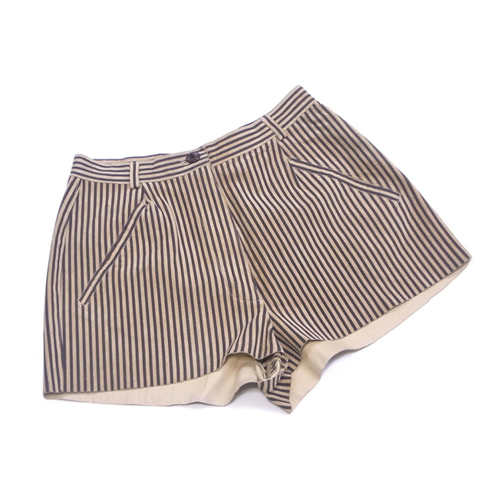【雨季得SALE★21％OFFクーポン券】フェンディ FENDI ズボン下 縞模様 ♯42大きさ ベージュ 黒いこと レディース 中古 ブランド名 ご機嫌ブランド名 ヴィンテージ