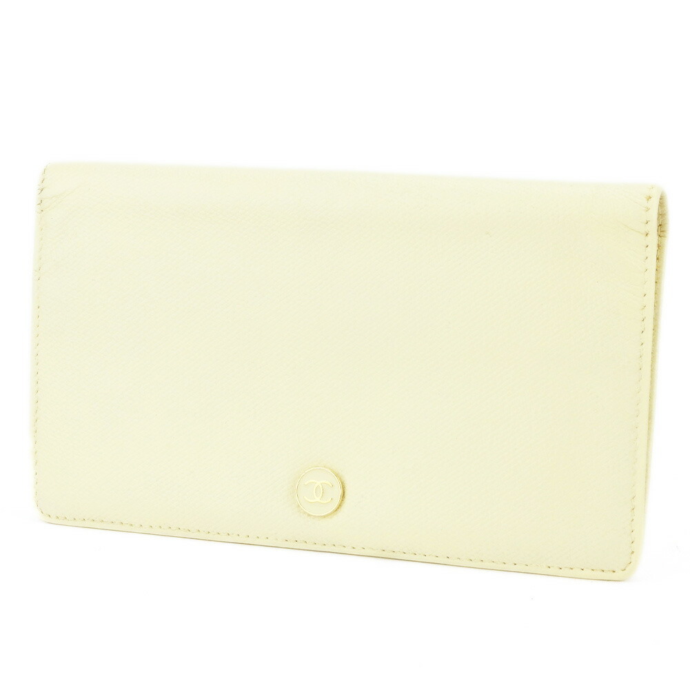 【雨季得SALE★21％OFFクーポン券】シャネル CHANEL 長紙入れ ココボタン ベージュ レディース 中古 ブランド名 ご機嫌ブランド名 ヴィンテージ