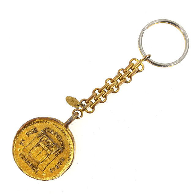【お買い物マラソン★30%OFFクーポン】シャネル CHANEL キーホルダー ゴールド レディース 中古 ブランド ハイブランド ヴィンテージ