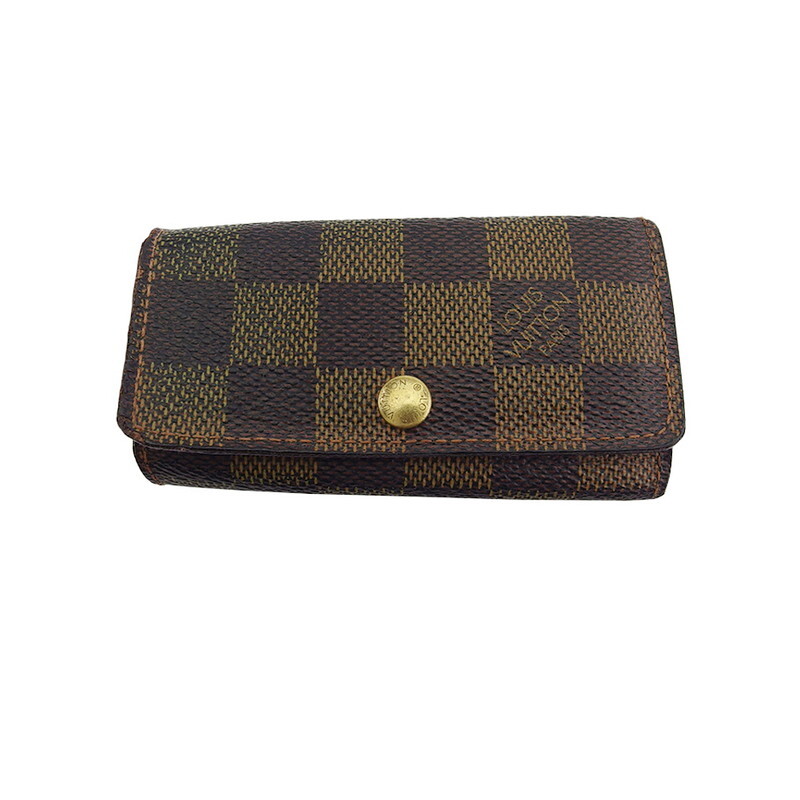 【お買い物マラソン★30％OFFクーポン】ルイ・ヴィトン LOUIS VUITTON キーケース ダミエ ミュルティクレ4 ブラウン ベージュ ゴールド レディース 中古 ブランド ハイブランド ヴィンテージ｜ブランドデポ
