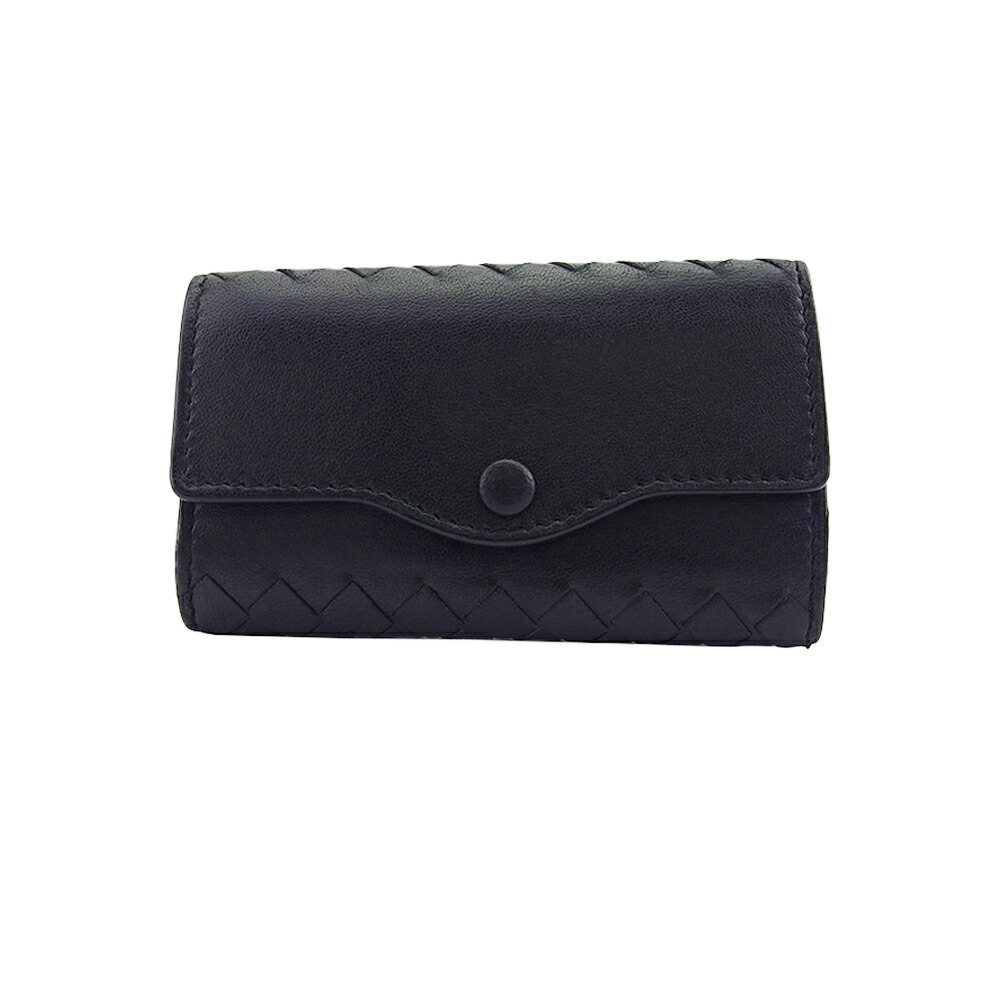【Fashion Special Fair★24%OFFクーポン】ボッテガヴェネタ キーケース イントレチャート ブラック レディース 中古 BOTTEGAVENETA ブランド ハイブランド ヴィンテージ