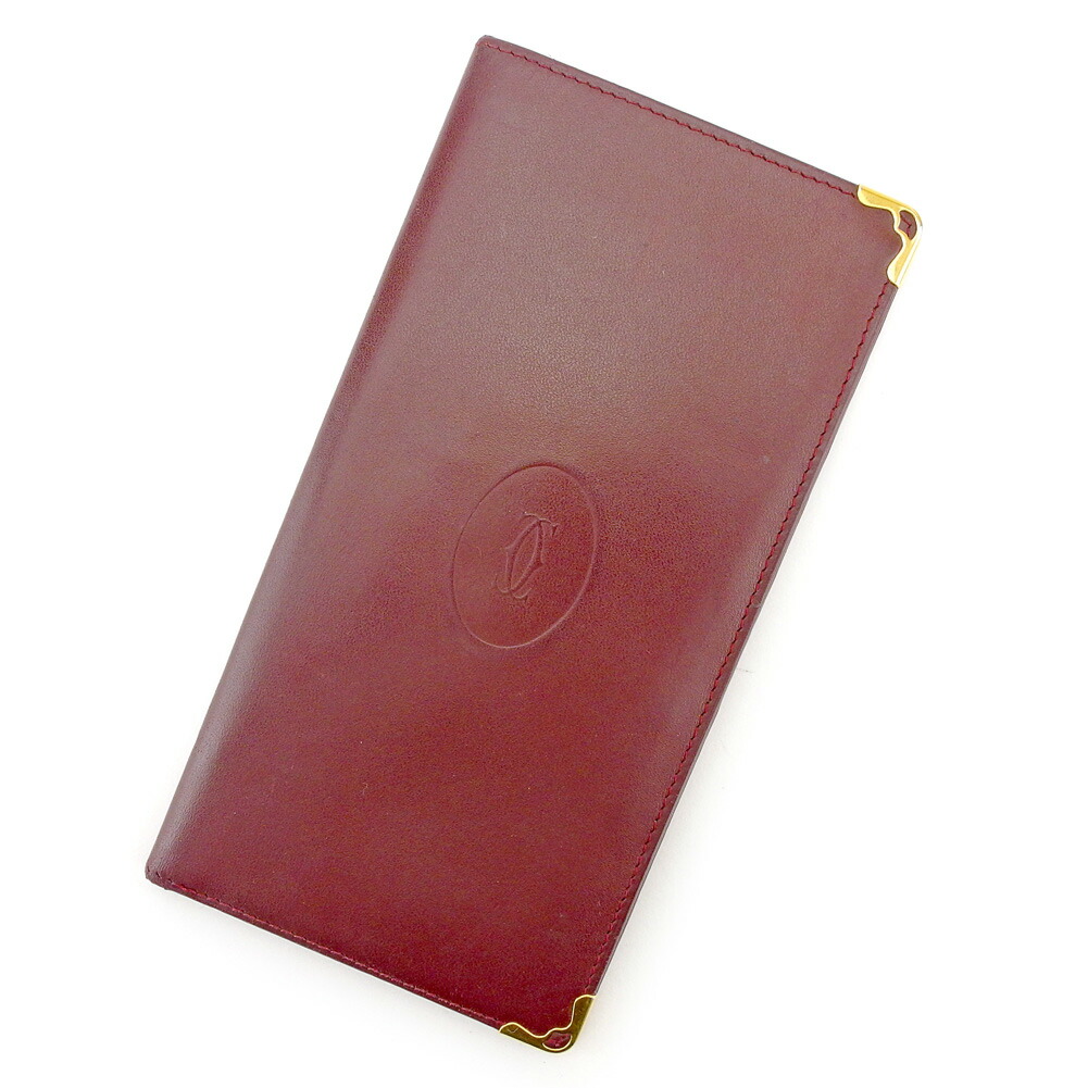 【雨季得SALE★21％OFFクーポン券】カルティエ CARTIER 紙入れ 船檣伝達ルート ボルドーワイン レディース 中古 ブランド名 ご機嫌ブランド名 ヴィンテージ