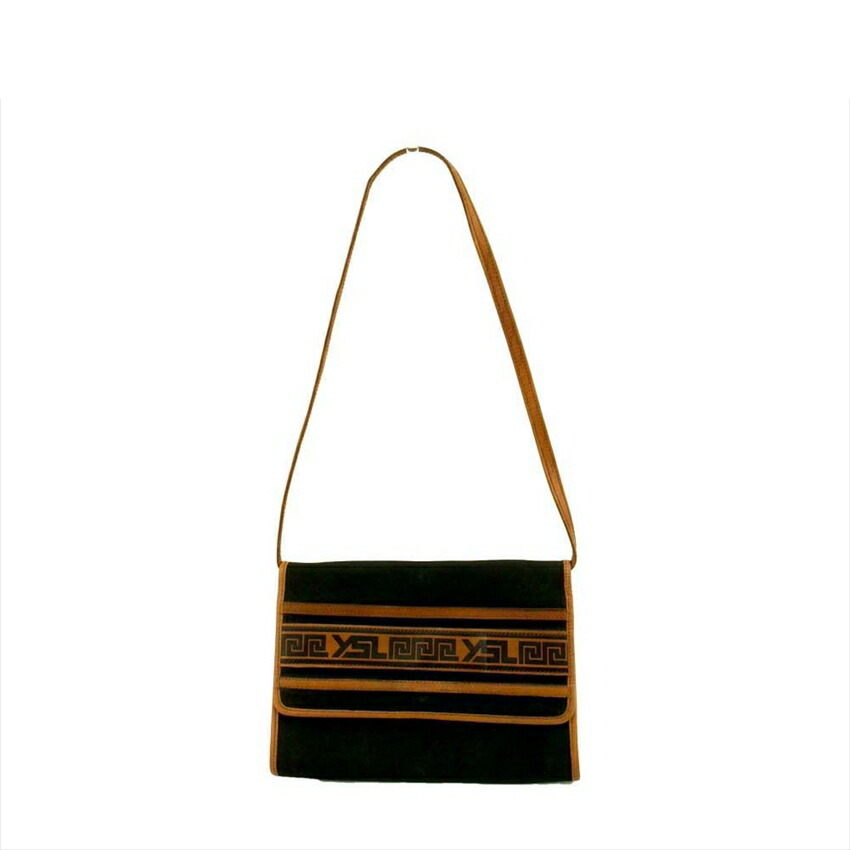 【お買い物マラソン★30%OFFクーポン】サンローラン ショルダーバッグ キャンバス×レザー レディース 中古 SAINT LAURENT ブランド ハイブランド ヴィンテージ|ブランドデポ