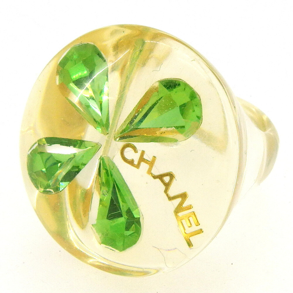 【お買い物マラソン★30％OFFクーポン】シャネル クローバー ♯約13号 イエロー グリーン ゴールド レディース 中古 CHANEL ブランド ハイブランド ヴィンテージ