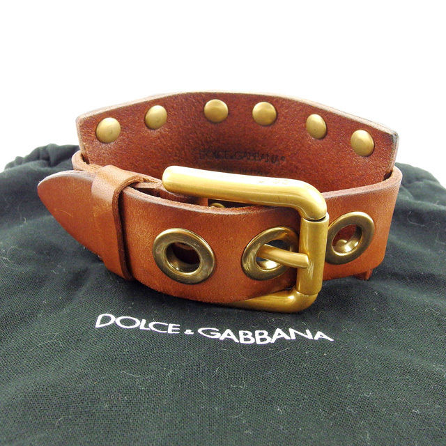 【お買い物マラソン★30％OFFクーポン】ドルチェアンドガッバーナ ブレスレット ブラウン レディース 中古 DOLCE&GABBANA ブランド ハイブランド ヴィンテージ