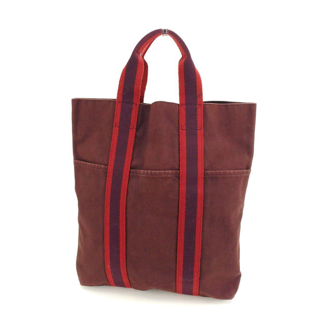 【Fashion Special Fair★24％OFFクーポン】エルメス トートバッグ フールトゥ カバス ボルドー×レッド レディース 中古 HERMES ブランド ハイブランド ヴィンテージ