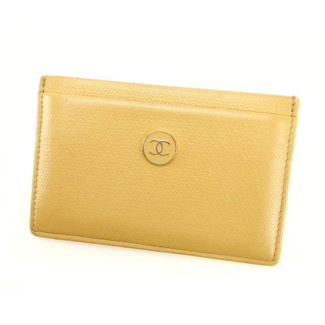 【Fashion Special Fair★29％OFFクーポン】シャネル カードケース ベージュ レディース 中古 CHANEL ブランド ハイブランド ヴィンテージ