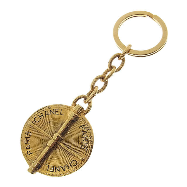 【月入れ替わり大売り出し★29％OFF引き換え証】シャネル キーホルダー ロゴタイプ ゴールド レディース 中古 CHANEL ブランド名 ご機嫌ブランド名 ヴィンテージ