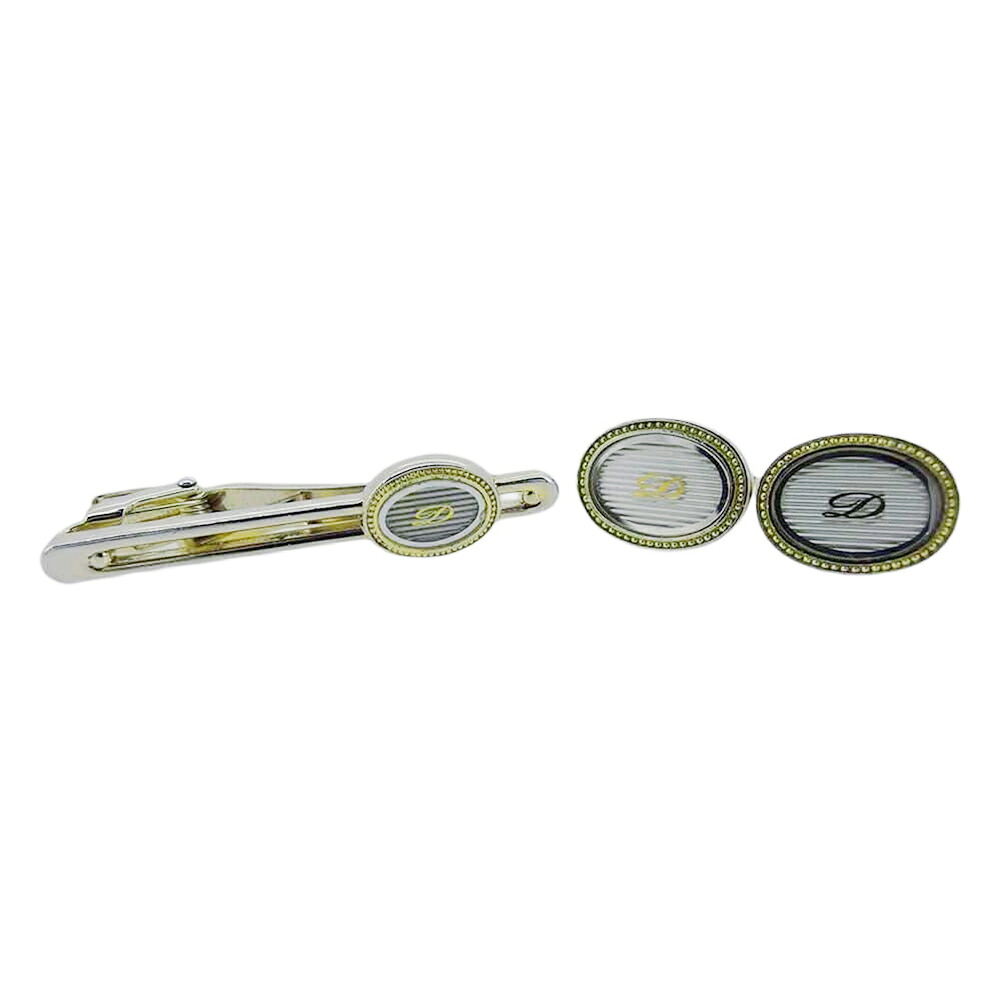 【百貨店SALE★最大限度50％OFF】エス テー デュポン 折り返し 2個条仕掛ける D目じるし スウィヴル式 ワニロ式 しろがね色 ゴールド メンズ 中古